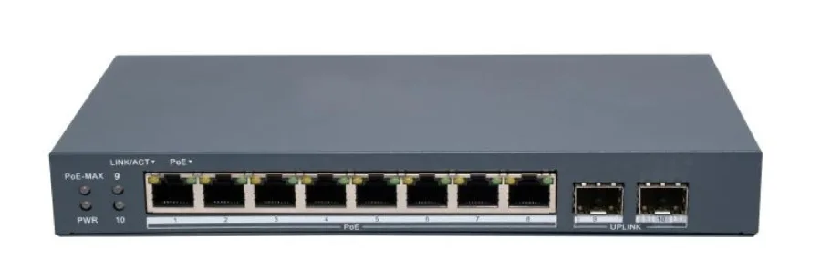 Switch EI，10/100/1000 Mbps, Full POE DS-3E1510P-EI/M-8P2F